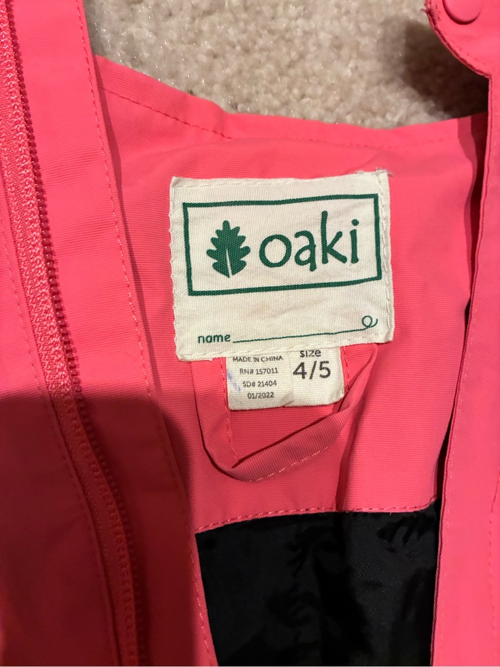 Oaki Coral Pink Kids' Snow Jogger Pants with Reflective Trim - Picture 2 of 2
